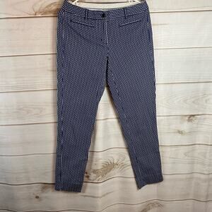 Brooks Brothers Natalie Print Blue & White Patterned Pants Size 2